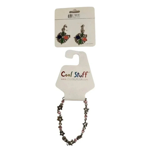 Vintage Earrings And Bracelet (2) - Picture 1 of 3